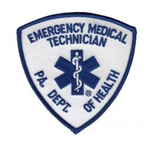 Heros Pride 5340 Emergency Medical Technician PA DEPT OF HEALTH EMT Shoulder Patch, 3-3/4x3-3/4 